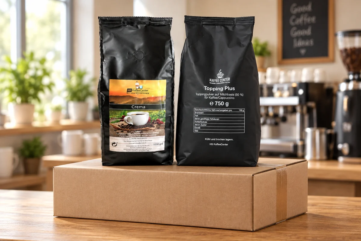 Cappuccinopaket – beispielhafte Produktdarstellung