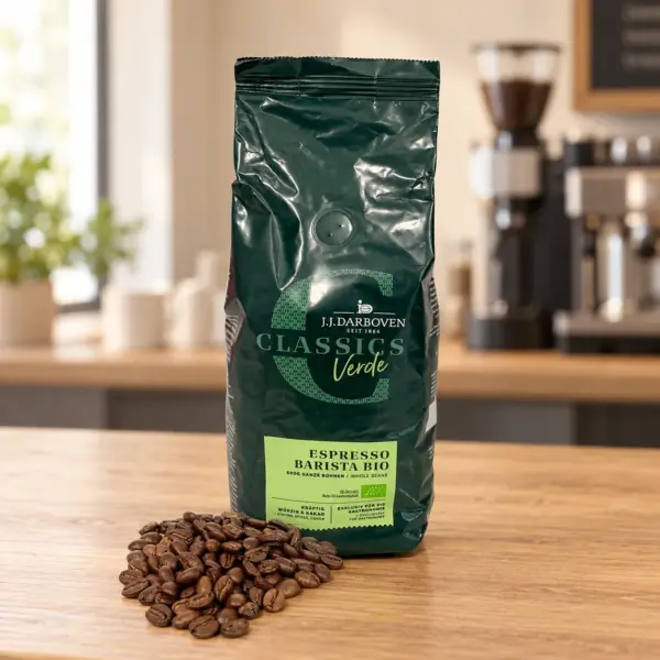 Darboven Verde Espresso Bio 500 g – Präsentationsbild